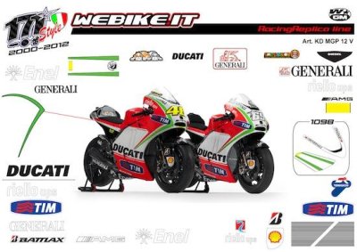 Kit adesivi Race replica Ducati MotoGP 2012 V