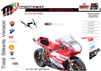 Kit adesivi Race replica Ducati SBK 2014 TSP ver 848 1089 1198 