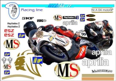 Kit adesivi Race replica Aprilia MS MotoGP 2004
