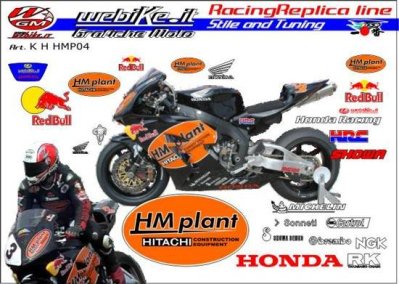Kit adesivi Race replica adesivi Honda HMP 2004