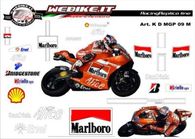 Kit adesivi Race replica Ducati MotoGP 2009 Marlboro 