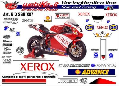 Kit adesivi Race replica Ducati SBK Xerox 2007