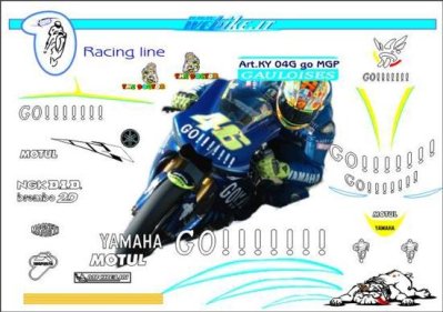 Kit adesivi Race replica Yamaha MotoGP GO!!!!! 2004