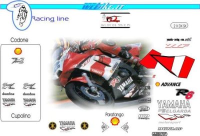 Kit adesivi Race replica Yamaha SuperSport 2001 Belgarda team 