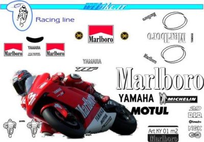 Kit adesivi Race replica Yamaha MotoGP Marlboro 2001