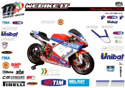 Kit adesivi Race replica Ducati SBK Althea 2012
