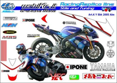 Kit adesivi Race replica Yamaha SBK Abe ver.05 MotorFrance