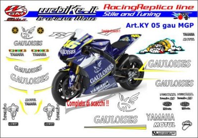 Kit adesivi Race replica Yamaha MotoGP 2005 Gauloises