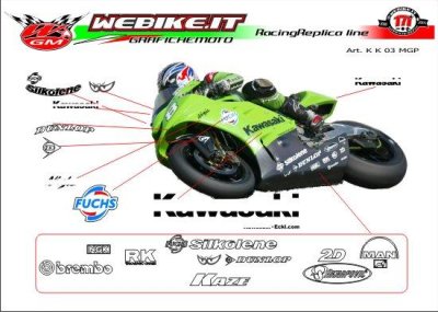 Kit adesivi Race replica Kawasaki MotoGP 2003