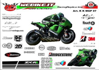 Kit adesivi Race replica Kawasaki MotoGP 2007