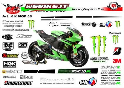 Kit adesivi Race replica Kawasaki MotoGP 2008