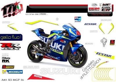 Kit adesivi Race replica Suzuki MotoGP 2016