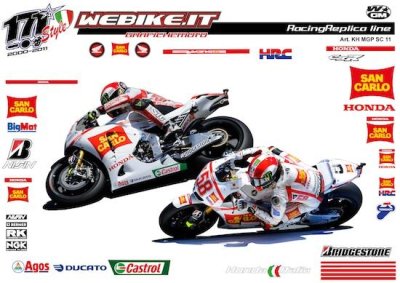 Kit adesivi Race replica Honda MotoGP San Carlo 2011