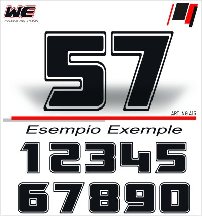 Set Numeri di Gara tipo A15