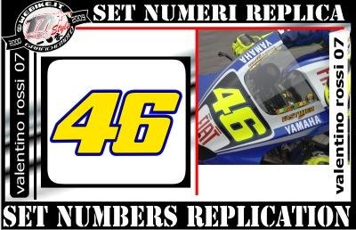 Set numeri Replica Valentino Rossi 46 (2007)