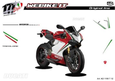 Kit adesivi Race Originali replica Ducati 1199 panigale Tricolore 2012