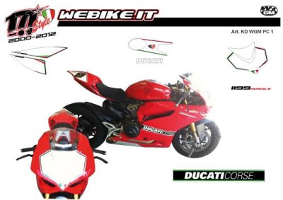Kit adesivi WGM per Ducati panigale "PC 1 2012"