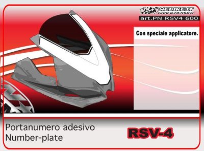 Portanumero adesivo racing per aprilia RSV 4