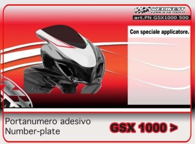 Portanumero adesivo racing per Suzuki gsx-r 1000
