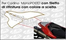 Portanumero monoposto Ducati 1098 848 bicolor