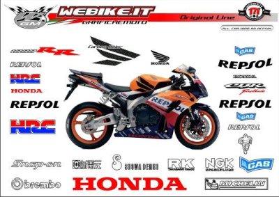 Kit adesivi Race Originali replica Honda CBR 1000 RR Repsol Limited 06