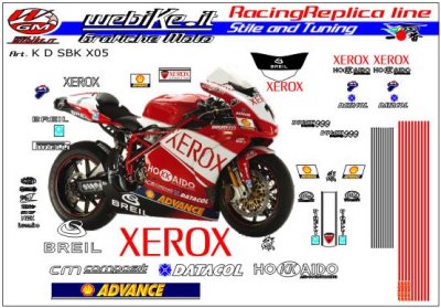 Kit adesivi Race replica Ducati SBK Xerox 2005