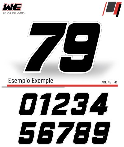Set Numeri Gara tipo T-Race