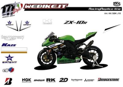 Kit adesivi Race replica Kawasaki SBK 2010 Japan Superbike