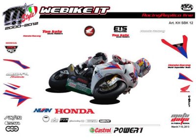 Kit adesivi Race replica Honda SBK 2012