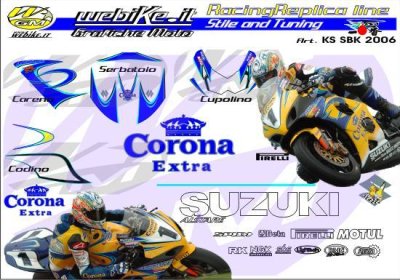 Kit adesivi Race replica Suzuki SBK 2006