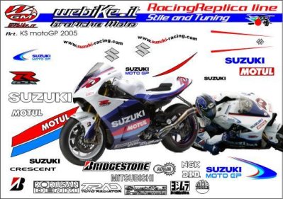 Kit adesivi Race replica Suzuki MotoGP 2005
