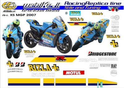 Kit adesivi Race replica Suzuki MotoGP 2007
