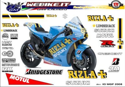 Kit adesivi Race replica Suzuki MotoGP 2008