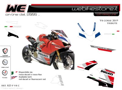 Kit adesivi WeDesign per Panigale V4 "V4 corse 2019 tribute".