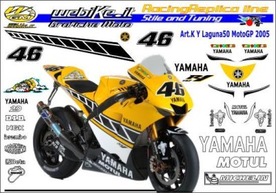 Kit adesivi Race replica Yamaha MotoGP 50 Laguna 2005