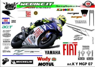 Kit adesivi Race replica Yamaha MotoGP 2007 Fiat team