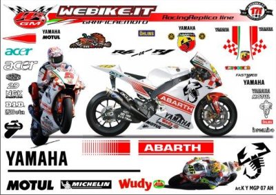 Kit adesivi Race replica Yamaha MotoGP 2007 Fiat team Abarth