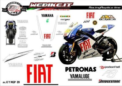 Kit adesivi Race replica Yamaha MotoGP 2009 Fiat team