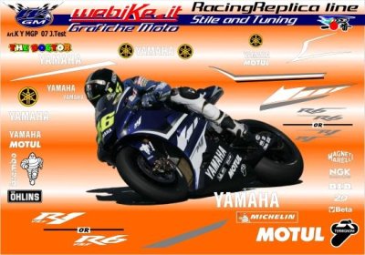 Kit adesivi Race replica Yamaha MotoGP 2007 Jerez_Test 
