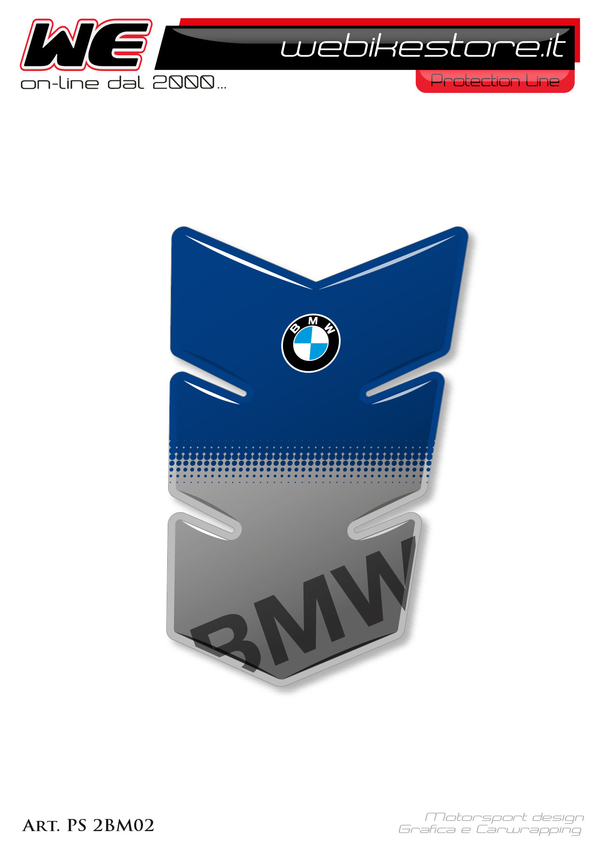 Adesivo resinato protezione serbatoio universale BMW Gray mod.02