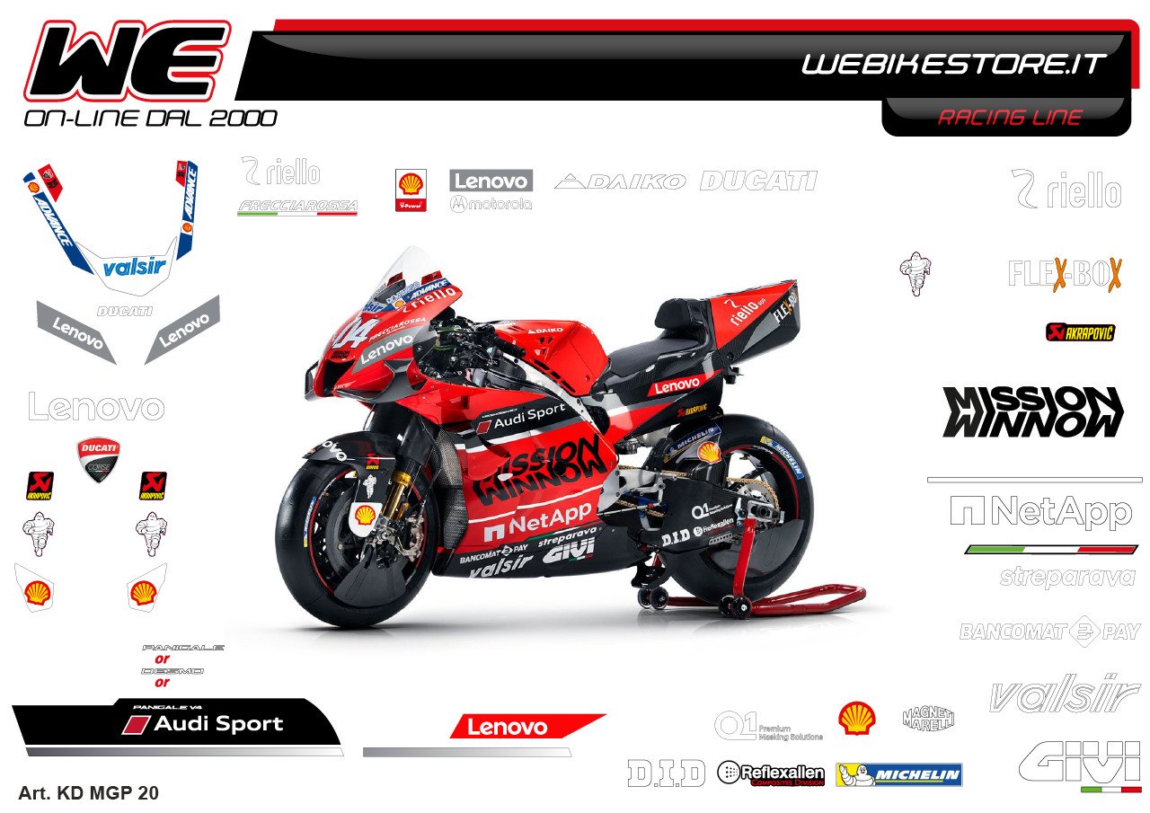 Kit Stikers Race replica Ducati MotoGP 2020