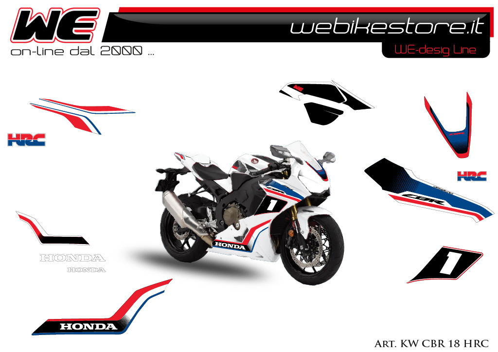 Kit Stickers by WeDesign for CBR 1000 2017 2018 HRC Tribute