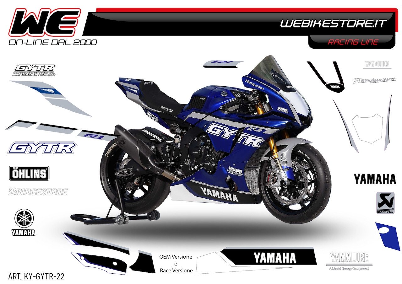 Kit stickers Race replica Yamaha R1 SBK GYTR 2022