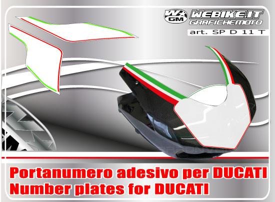 Set Number plate T racing Ducati 1098 848
