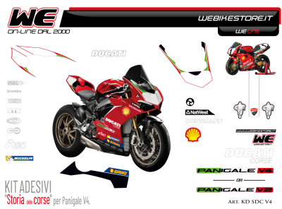 Kit stickers WeDesign for Panigale V4 "Storia delle Corse". 