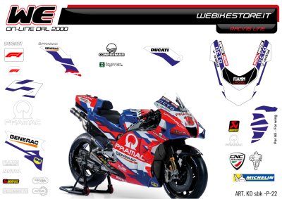 Kit stickers Race Tribut Ducati Pramac MotoGP 2022