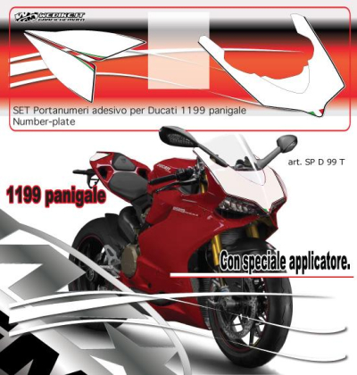 Set Number plate 1199 Panigale