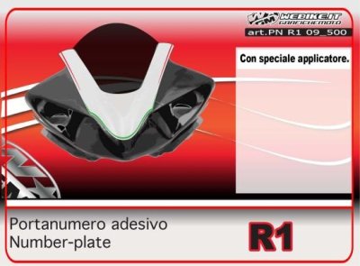 Portanumero adesivo racing per Yamaha R1 2009&gt