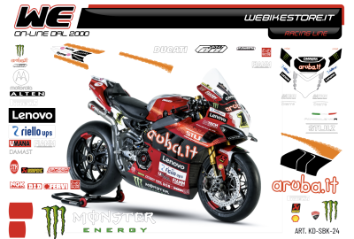 Kit stickers replica Ducati 2024 SBK