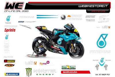 Kit stickers replica Petronas Yamaha SRT 2021 di Valentino Rossi and Franco Morbidelli